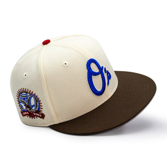 Baltimore Orioles "OATMEAL PIE" Exclusive New Era 59Fifty Fitted Hat - Chrome/Lt Royal