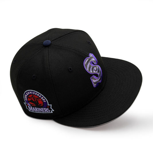 Seattle Mariners "SPLIT VISION" Exclusive New Era 59FIFTY Fitted Hat - Black