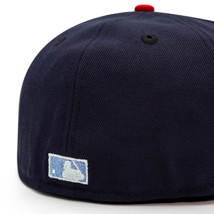 Atlanta Braves "BLUE FLAME" Exclusive New Era 59Fifty Fitted Hat - Navy/Scarlet Pinky