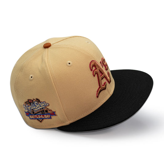 Oakland Athletics "PORTGAS D ACE" Exclusive New Era 59FIFTY Fitted Hat - Pecan/Black