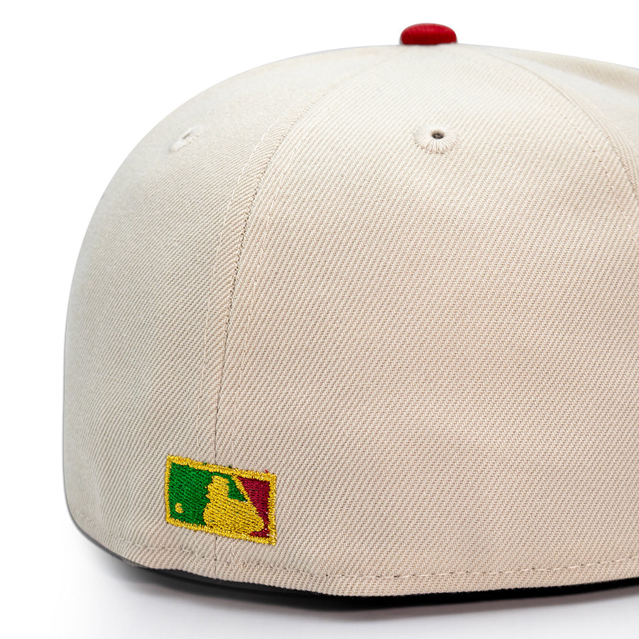 Milwaukee Brewers "TECATE ROJA" CERVECEROS Exclusive New Era 59Fifty Fitted Hat - Stone/Scarlet