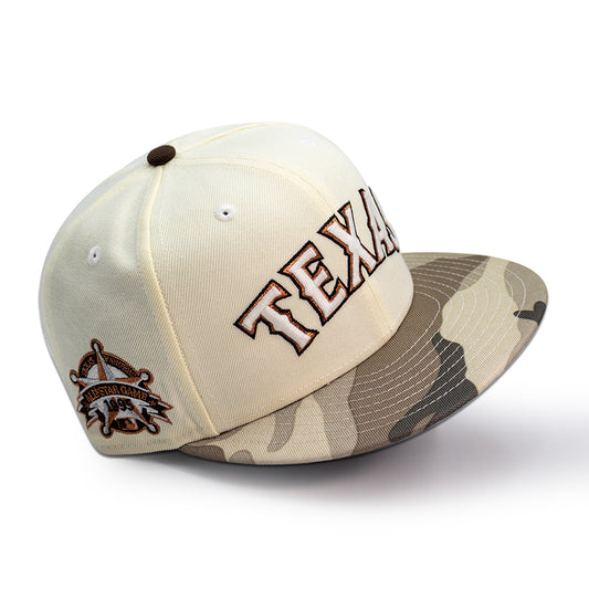 Texas Rangers "TEXAS SANDSTORM" Exclusive New Era 59Fifty Fitted Hat - Chrome/Camo Chrome