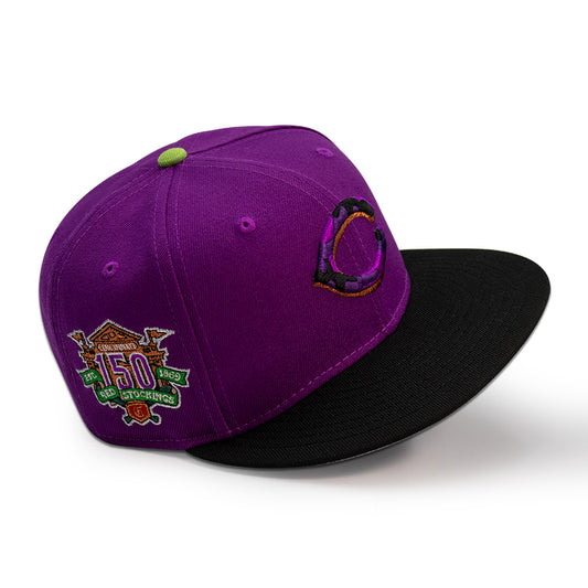 Cincinnati Reds "COURAGE" Exclusive New Era 59Fifty Fitted Hat - Sparking Grape/Black