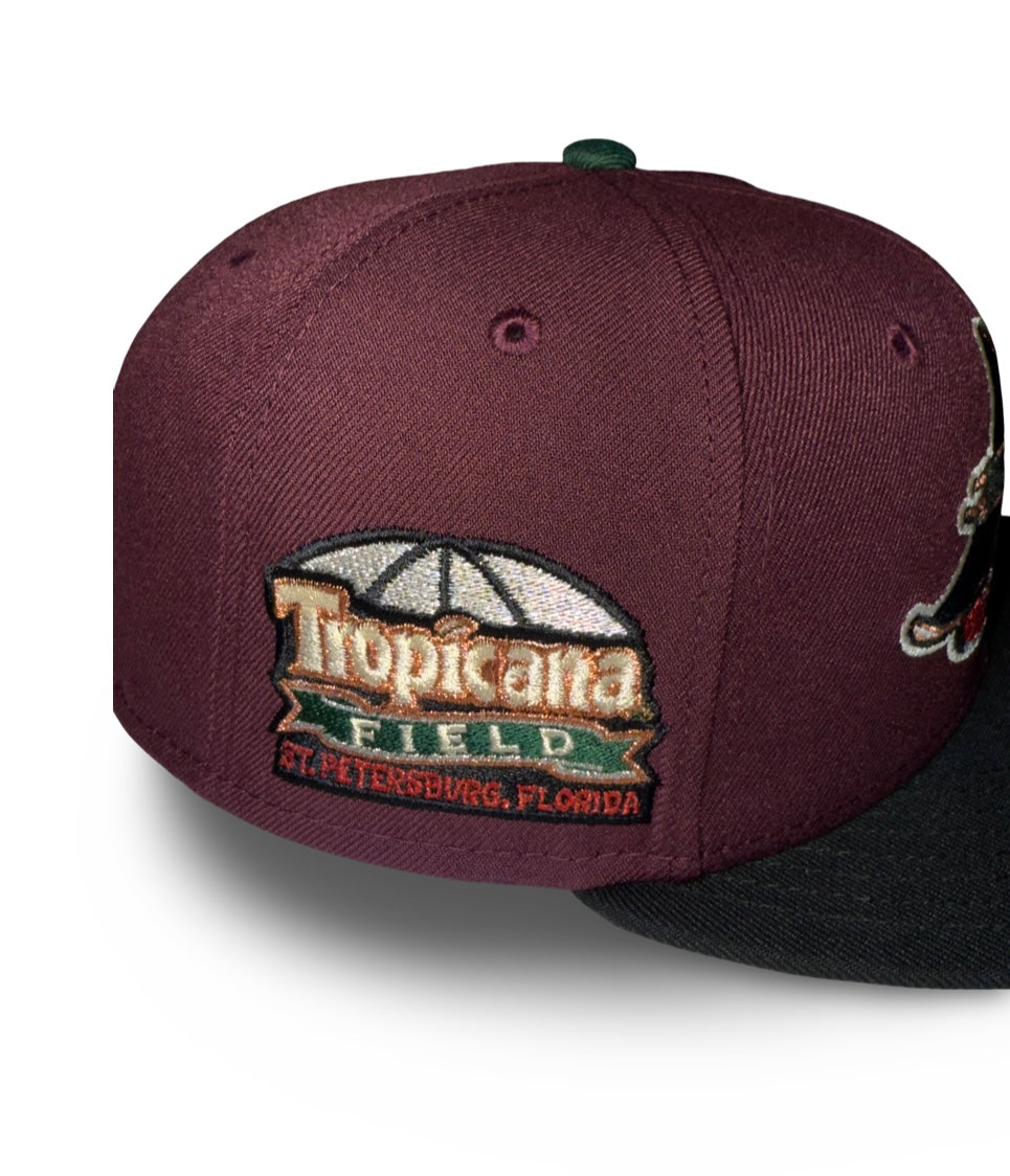 Tampa Bay Devils Rays "DEVILS KEEP" Exclusive New Era 59Fifty Fitted Hat - Maroon/Black