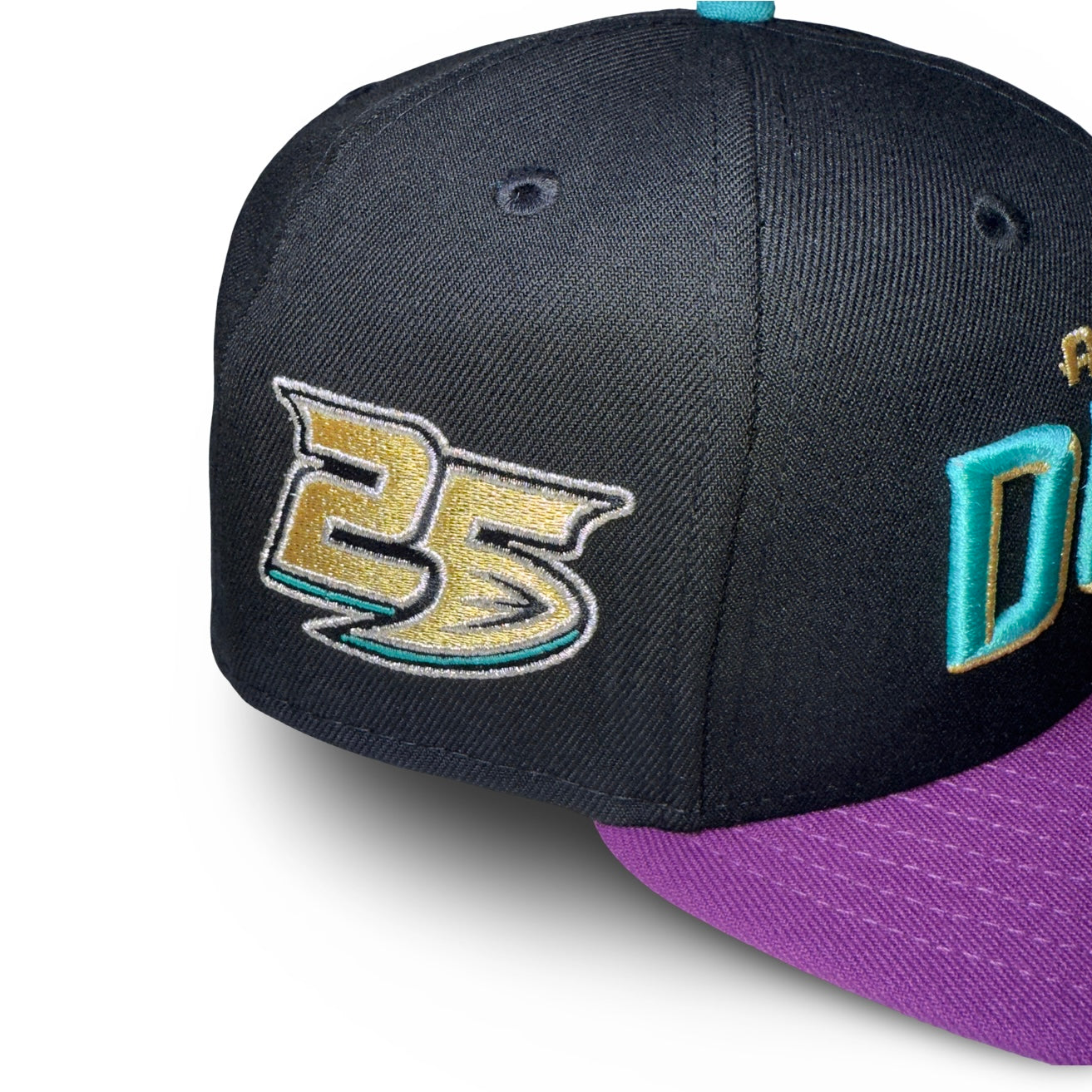 Anaheim Ducks "DUCKY CACTUS" Exclusive New Era 59Fifty Fitted Hat - Black/Sparklng Grape