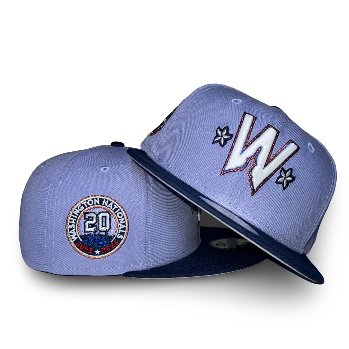 Washington Nationals "CITY BLOOM" Exclusive New Era 59Fifty Fitted Hat - Lavender/Ocean Blue