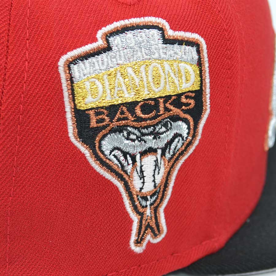 Arizona Diamondbacks 1998 INAUGURATION Exclusive New Era 59Fifty Fitted Hat - Red/Black