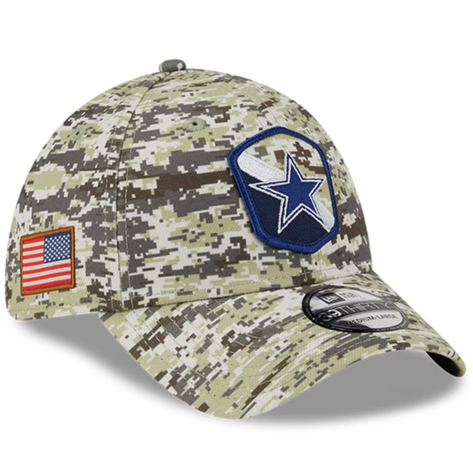 Dallas Cowboys New Era 2023 Salute To Service 39THIRTY Flex Hat - Camo