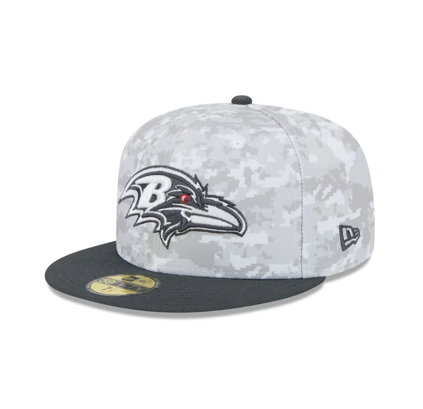 Baltimore Ravens New Era 2024 Salute To Service 59FIFTY Fitted Hat - Chrome/Graphite