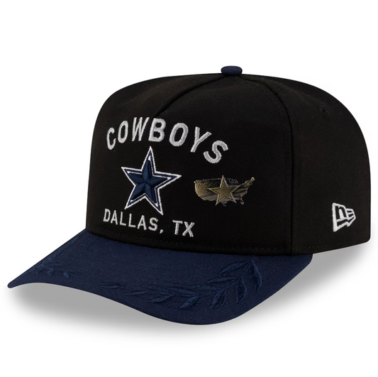 Dallas Cowboys New Era 2025 NFL Draft On Stage A-Frame 59FIFTY Fitted Hat - Black/Navy