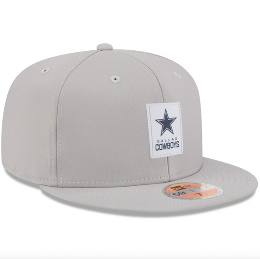 Dallas Cowboys New Era 2025 Official NFL Sideline 59FIFTY Fitted Hat - Gray