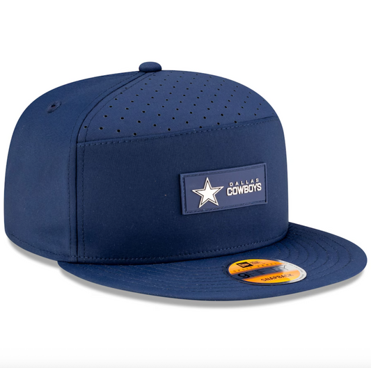 Dallas Cowboys New Era 2025 Sideline Split Panel 9FIFTY Snapback Hat - Navy