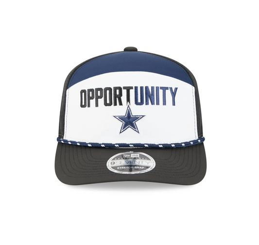 Dallas Cowboys New Era 2025 Inspire Change Split Panel 9SEVENTY Snapback Hat - White/Black/Navy