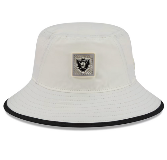 Las Vegas Raiders New Era 2026 NFL Training Camp Sport Bucket Hat - Cream