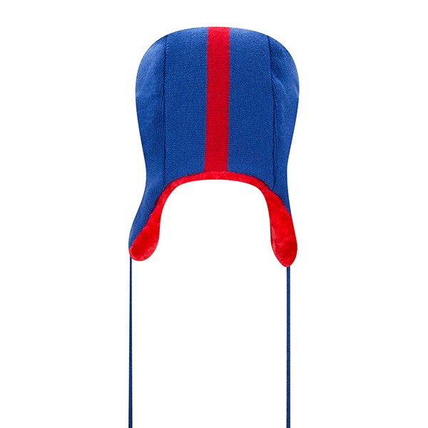 New York Giants New Era NFL Helmet Head Trapper Knit Hat - Red/ Royal