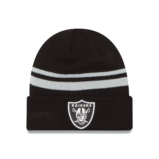 Oakland Raiders New Era STRIPED Cuffed Knit NFL Hat