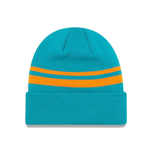 Miami Dolphins New Era STRIPED Cuffed Knit NFL Hat