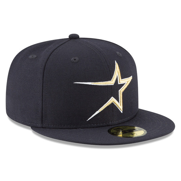 Houston Astros New Era 1994 Cooperstown Collection 59Fifty Fitted Hat - Navy/Gold