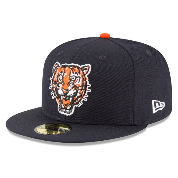 Detroit Tigers New Era 1957 Cooperstown Collection 59Fifty Fitted Hat - Navy/Orange