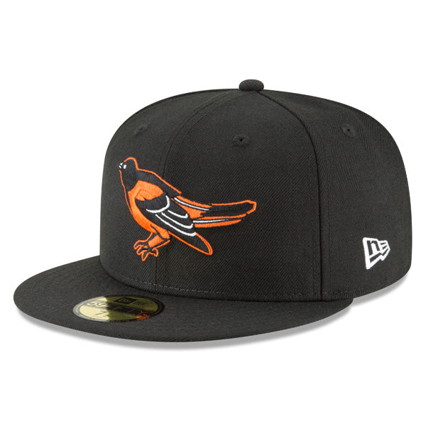 Baltimore Orioles New Era COOPERSTOWN COLLECTION Fitted 59Fifty MLB Hat - Black/Orange