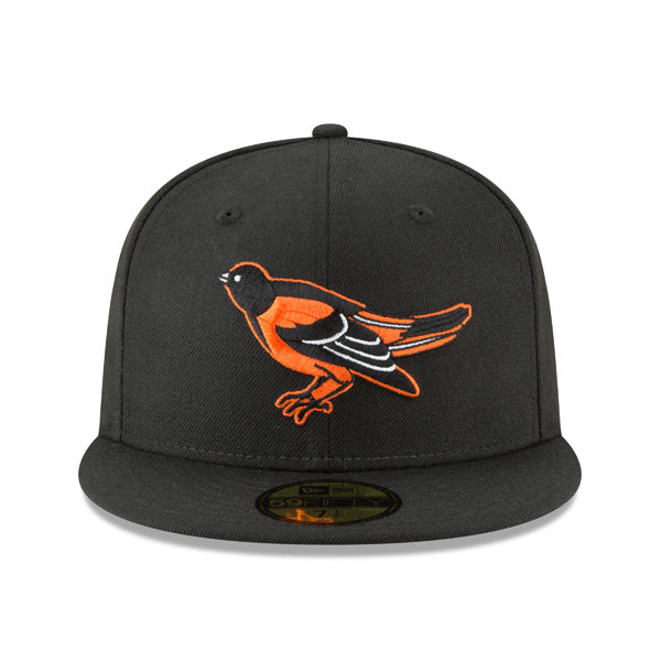 Baltimore Orioles New Era COOPERSTOWN COLLECTION Fitted 59Fifty MLB Hat - Black/Orange