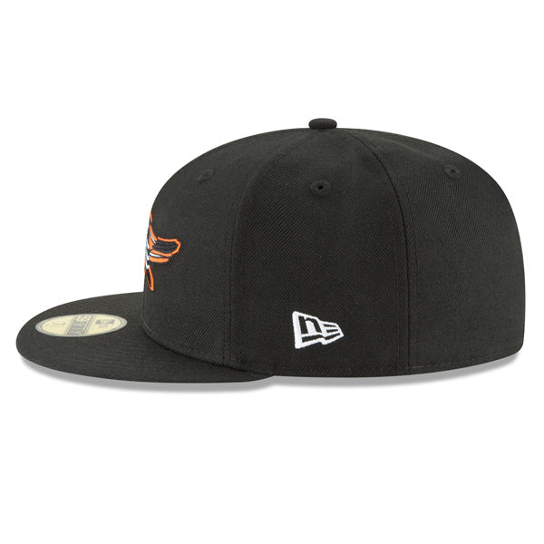 Baltimore Orioles New Era COOPERSTOWN COLLECTION Fitted 59Fifty MLB Hat - Black/Orange