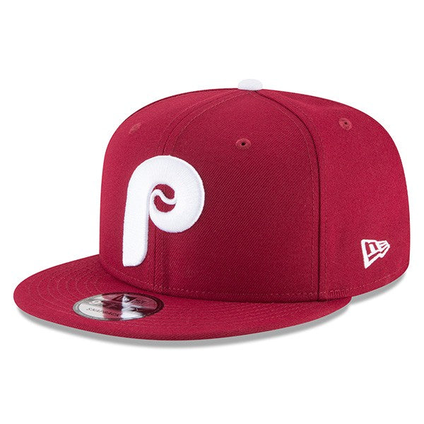 Philadelphia Phillies Basic Snapback 9Fifty New Era MLB Adjustable Hat - Maroon/White