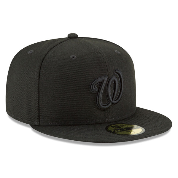 Washington Nationals New Era CLASSIC BOB Black on Black 59Fifty Fitted MLB Hat