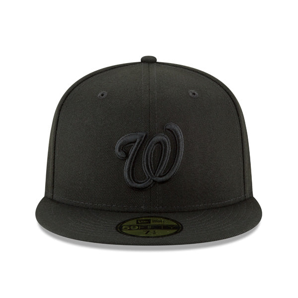 Washington Nationals New Era CLASSIC BOB Black on Black 59Fifty Fitted MLB Hat
