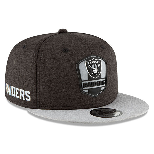 Oakland Raiders New Era 2018 NFL Sideline Road Official 9Fifty Snapback Hat