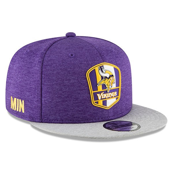 Minnesota Vikings New Era 2018 NFL Sideline Road Official 9Fifty Snapback Hat