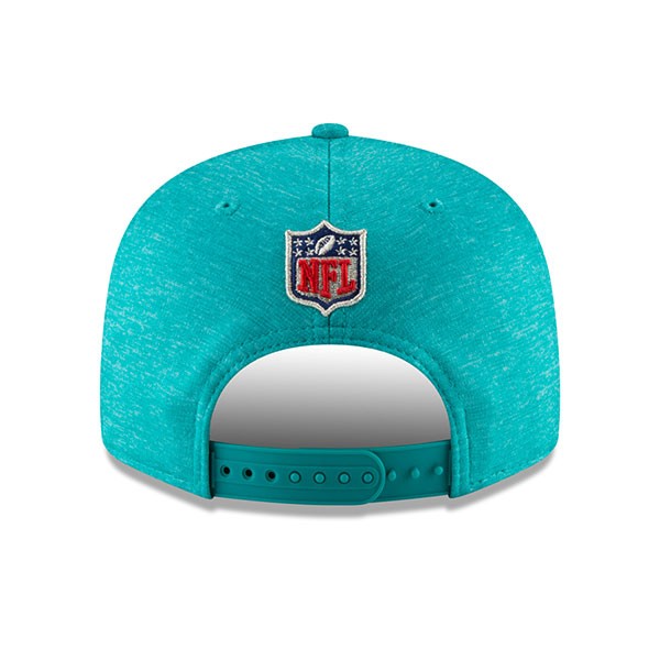 Miami Dolphins New Era 2018 NFL Sideline Road Official 9Fifty Snapback Hat