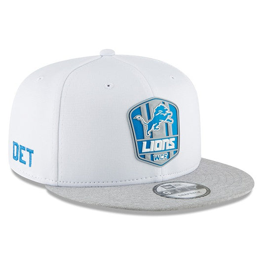 Detroit Lions New Era 2018 NFL Sideline Road Official 9Fifty Snapback Hat