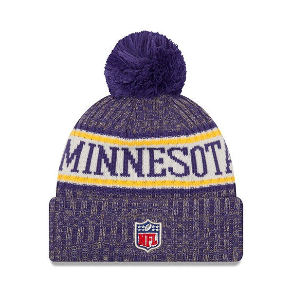 Minnesota Vikings New Era 2018 NFL On-Field SPORT KNIT Cuffed Pom Hat