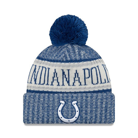 Indianapolis Colts New Era 2018 NFL On-Field SPORT KNIT Cuffed Pom Hat