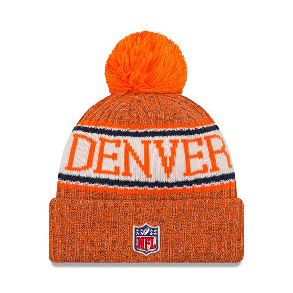 Denver Broncos New Era 2018 NFL On-Field SPORT KNIT Cuffed Pom Hat
