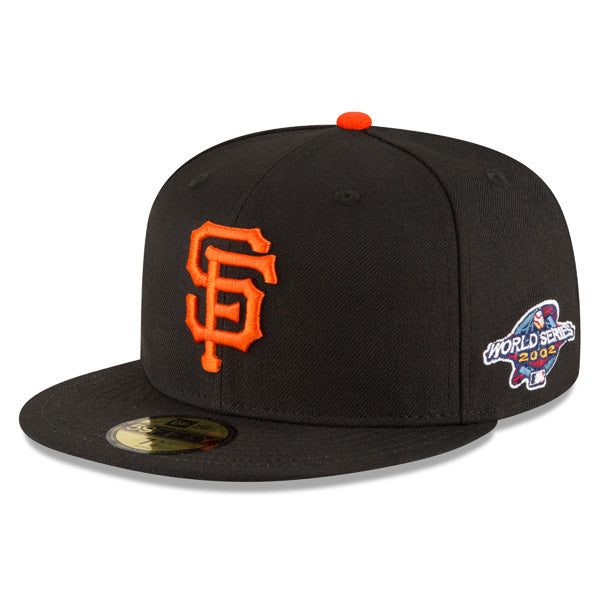 San Francisco Giants New Era 2002 WORLD SERIES Side Patch 59FIFTY Fitted MLB Hat – Black/Orange/Gray Bottom