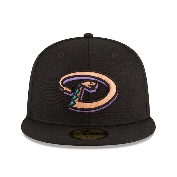 Arizona Diamondbacks New Era 2001 WORLD SERIES Side Patch 59FIFTY Fitted MLB Hat – Black/Copper/Gray Bottom