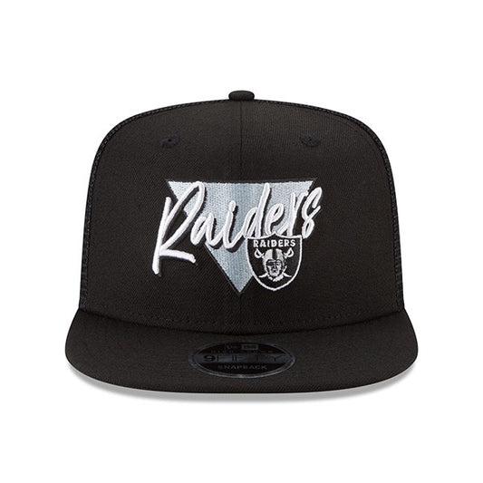 Oakland Raiders New Era Retro Fresh Front Trucker Mesh 9FIFTY Snapback Adjustable Hat