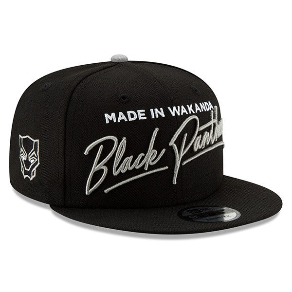 Black Panthers New Era SCRIPT TURN 9Fifty Snapback Adjustable Hat