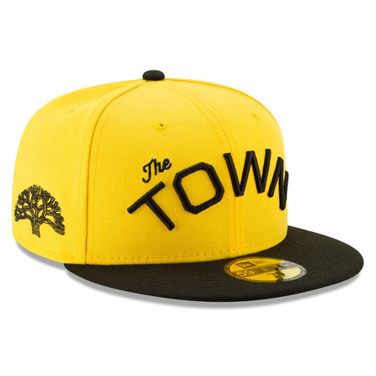 Golden State Warriors THE TOWN New Era Color Flip Fitted 59Fifty NBA Hat - Yellow/Black