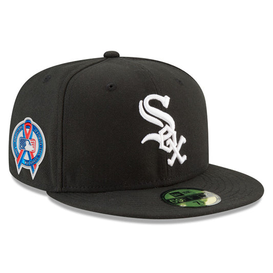 Chicago White Sox New Era EXCLUSIVE 911 MEMORIAL 59Fifty Fitted Hat - Black/Black Bottom