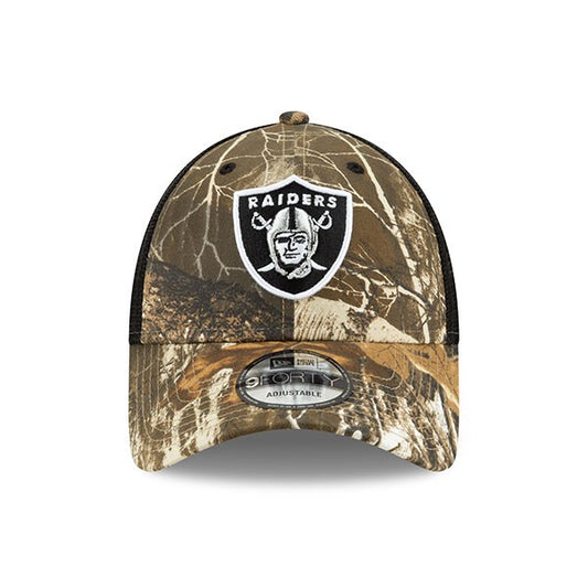 Las Vegas Raiders New Era Trucker Mesh 9FORTY Snapback Hat - Realtree Camo
