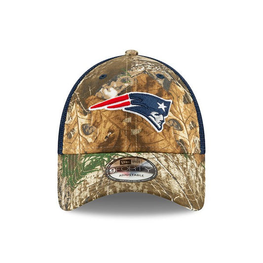 New England Patriots New Era Trucker Mesh 9FORTY Snapback Hat - Realtree Camo