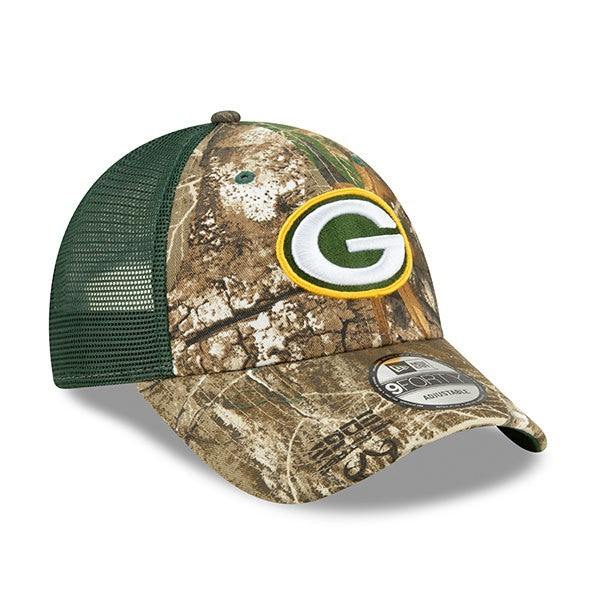 Green Bay Packers New Era Trucker Mesh 9FORTY Snapback Hat - Realtree Camo