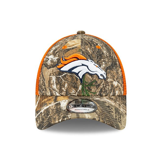 Denver Broncos New Era Trucker Mesh 9FORTY Snapback Hat - Realtree Camo