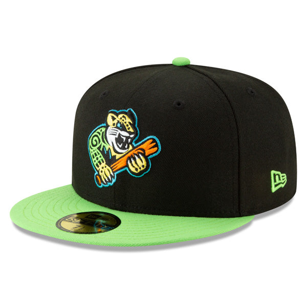 Greensboro Grasshoppers (OCELOTES) New Era Copa de la Diversion (FUN CUP) 59FIFTY Fitted Hat - Black/Lime