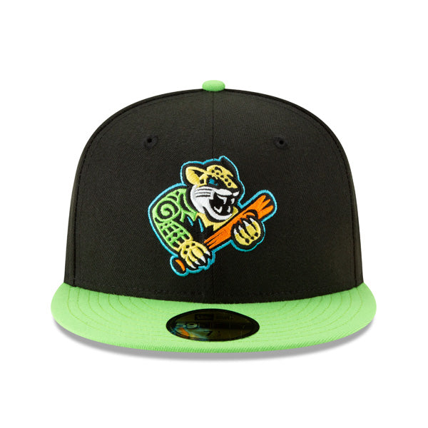 Greensboro Grasshoppers (OCELOTES) New Era Copa de la Diversion (FUN CUP) 59FIFTY Fitted Hat - Black/Lime