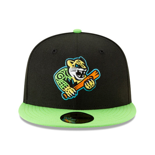 Greensboro Grasshoppers (OCELOTES) New Era Copa de la Diversion (FUN CUP) 59FIFTY Fitted Hat - Black/Lime