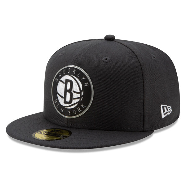 Brooklyn Nets New Era Back Half Fitted 59Fifty NBA Hat - Graphite